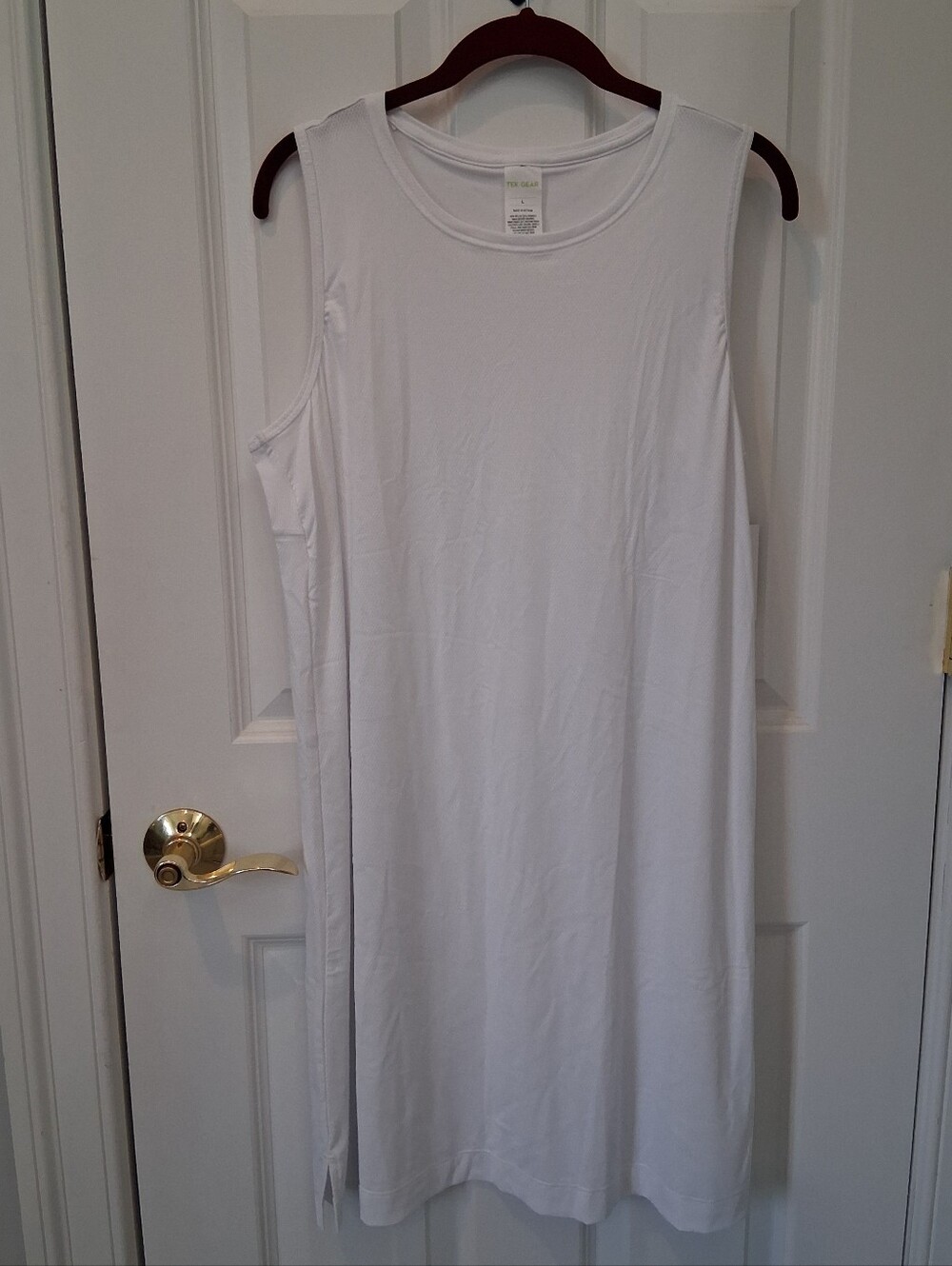 tek gear White Sleeveless Mesh Cover Up Dress